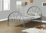 L&S Basics 10270 Bed - Twin Size / Silver Metal Frame Only