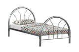 L&S Basics 10270 Bed - Twin Size / Silver Metal Frame Only