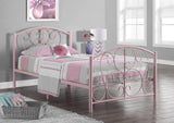 L&S Basics 10271 Bed - Twin Size / Pink Metal Frame Only