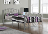 L&S Basics 10272 Bed - Twin Size / Silver Metal Frame Only