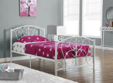 L&S Basics 10273 Bed - Twin Size / White Metal Frame Only