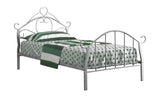 L&S Basics 10274 Bed - Twin Size / Silver Metal Frame Only