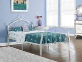 L&S Basics 10275 Bed - Twin Size / White Metal Frame Only