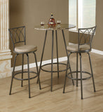 L&S Basics 10276 Barstool - 2Pcs / 43"H / Swivel / Dark Coffee Metal