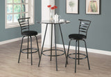 L&S Basics 10277 Barstool - 2Pcs / 43"H / Swivel / Silver Grey Metal