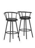 L&S Basics 10278 Barstool - 2Pcs / 36"H / Swivel / Black Metal