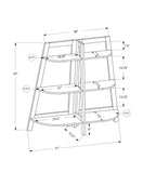 L&S Basics 10291 Bookcase - 48"H / White Accent Etagere