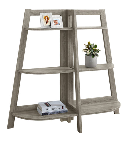 L&S Basics 10292 Bookcase - 48"H / Dark Taupe Accent Etagere