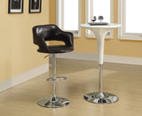 L&S Basics 10294 Barstool - Dark Brown / Chrome Metal Hydraulic Lift
