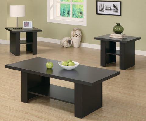 L&S Basics 10348 Table Set - 3Pcs Set / Cappuccino