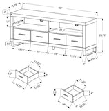 L&S Basics 10351 Tv Stand - 60"L / White With 4 Drawers