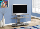 L&S Basics 10353 Tv Stand - 38"L / Grey With Silver Accent