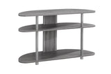 L&S Basics 10353 Tv Stand - 38"L / Grey With Silver Accent
