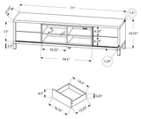 L&S Basics 10361 Tv Stand - 70"L / White Euro Style