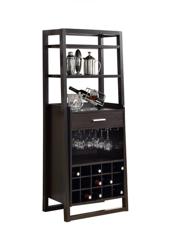 L&S Basics 10367 Home Bar - 60"H / Cappuccino Ladder Style