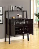 L&S Basics 10368 Home Bar - 48"H / Cappuccino With Bottle / Glass Storage