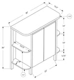 L&S Basics 10369 Home Bar - 36"H / Cappuccino With Bottle / Glass Storage