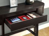 L&S Basics 10370 Accent Table - 48"L / Cappuccino With A Storage Drawer