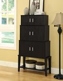 L&S Basics 10371 Storage Cabinet - 55"H / Cappuccino Stacking Style