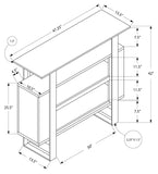 L&S Basics 10372 Home Bar - 48"L / Cappuccino With Bottle / Glass Storage