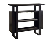 L&S Basics 10372 Home Bar - 48"L / Cappuccino With Bottle / Glass Storage