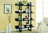 L&S Basics 10373 Bookcase - 71"H / Cappuccino Open Concept Display Etagere