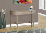 L&S Basics 10379 Accent Table - 48"L / Dark Taupe With A Storage Drawer
