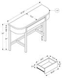L&S Basics 10379 Accent Table - 48"L / Dark Taupe With A Storage Drawer