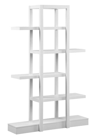 L&S Basics 10382 Bookcase - 71"H / White Open Concept Display Etagere