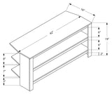 L&S Basics 10385 Tv Stand - 42"L / White Corner