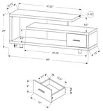L&S Basics 10390 Tv Stand - 60"L / Dark Taupe With 1 Drawer