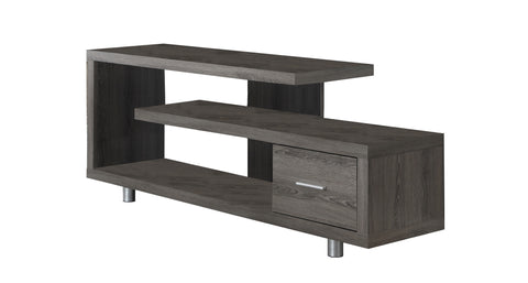 L&S Basics 10390 Tv Stand - 60"L / Dark Taupe With 1 Drawer