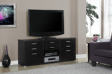 L&S Basics 10398 Tv Stand - 60"L / Cappuccino With 8 Drawers
