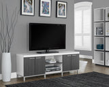 L&S Basics 10401 Tv Stand - 60"L / White / Grey