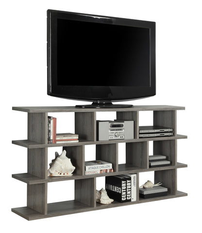 L&S Basics 10407 Bookcase - 60" / Dark Taupe Horizontal - Vertical Etagere