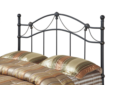 L&S Basics 10412 Bed - Queen Or Full Size / Black  Headboard Or Footboard