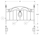 L&S Basics 10413 Bed - Queen Or Full Size /  Black Headboard Or Footboard