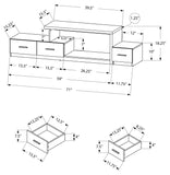 L&S Basics 10416 Tv Stand - 72"L / Black With 3 Drawers