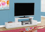 L&S Basics 10417 Tv Stand - 72"L / White With 3 Drawers