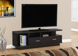 L&S Basics 10418 Tv Stand - 60"L / Cappuccino With 2 Drawers