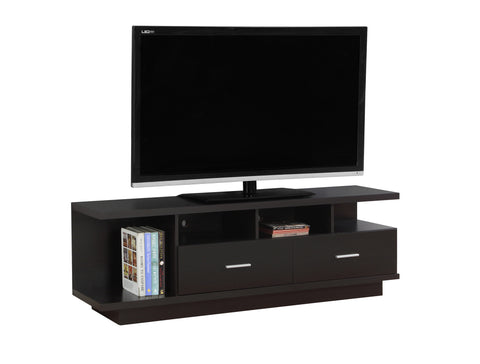 L&S Basics 10418 Tv Stand - 60"L / Cappuccino With 2 Drawers