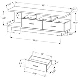 L&S Basics 10420 Tv Stand - 60"L / White With 2 Drawers