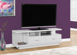 L&S Basics 10420 Tv Stand - 60"L / White With 2 Drawers