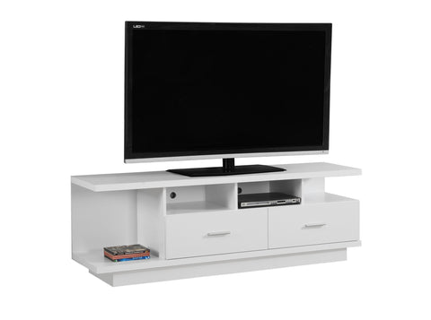 L&S Basics 10420 Tv Stand - 60"L / White With 2 Drawers