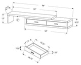 L&S Basics 10421 Tv Stand - 60"L To 98"L / Expandable / Cappuccino