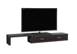 L&S Basics 10421 Tv Stand - 60"L To 98"L / Expandable / Cappuccino
