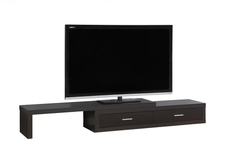 L&S Basics 10421 Tv Stand - 60"L To 98"L / Expandable / Cappuccino