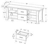 L&S Basics 10425 Tv Stand - 60"L / Cappuccino With 2 Drawers