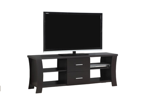 L&S Basics 10425 Tv Stand - 60"L / Cappuccino With 2 Drawers