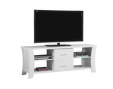 L&S Basics 10426 Tv Stand - 60"L / White With 2 Drawers